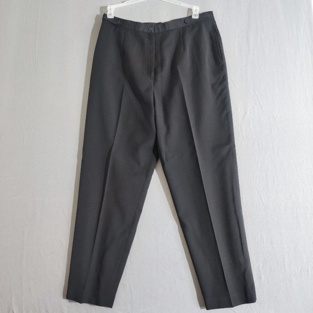 Garey Petites Trousers women's size 14 black colour Woolmark 100% Wool